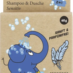 HYDROPHIL Festes Kinder Shampoo & Dusche 2in1 Elefant Sensitiv