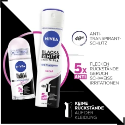 NIVEA Anti-Transpirant Spray Invisible Black & White Clear -Dresdner Essenz shop MAM 8419290 SHOP IMAGE 1.4