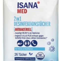 Isana Med 2in1 Desinfektionstücher 26 Stück