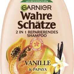 Garnier Wahre Schätze 2in1 Reparierendes Shampoo Vanille & Papaya